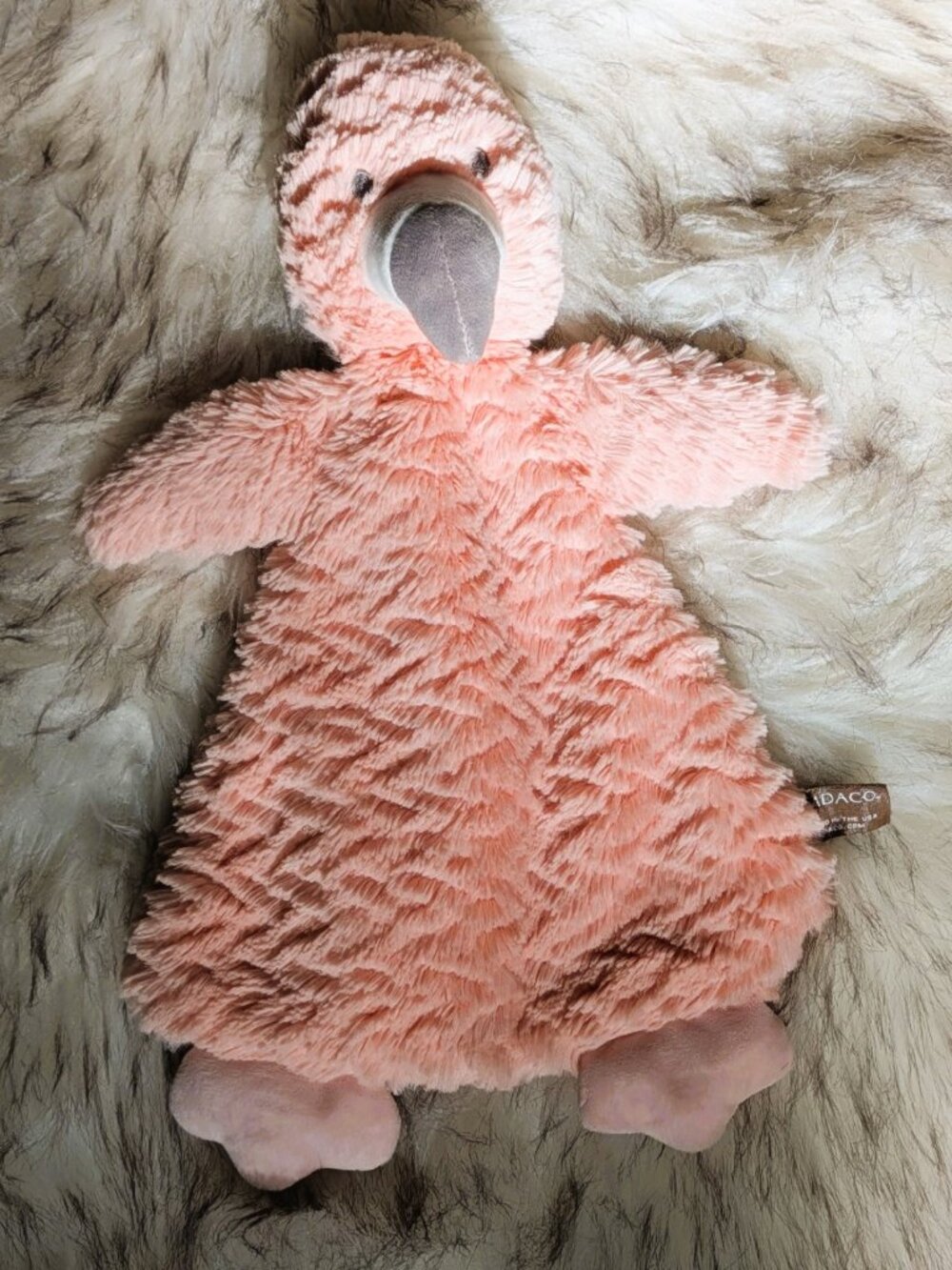 Finley Flamingo Rattle Blankie by DEMDACO